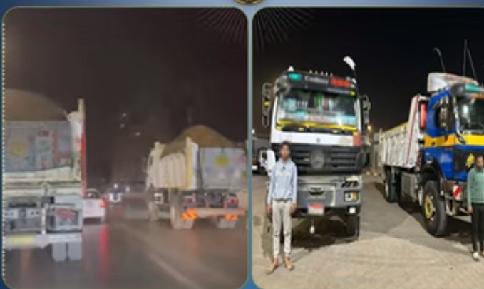 ضبط قائدي سيارتين نقل للسير برعونة على الطرق السريعة بالقليوبية